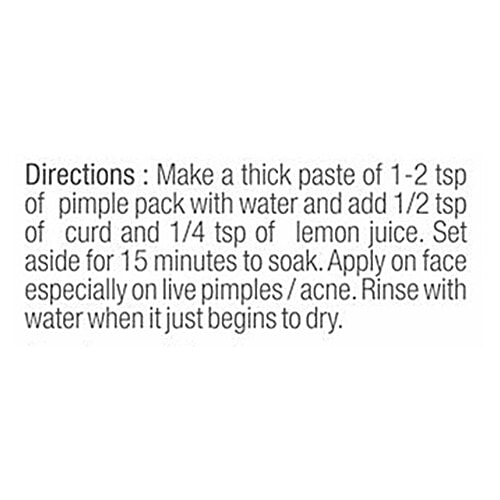 Just Herbs Advanced Ayurvedic Pimple Treatment Face Pack, 65 g  100% Natural, Preservative & Fragrance Free