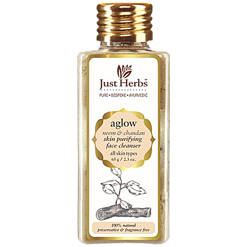 Buy Just Herbs Aglow Skin Purifying Face Cleanser With Neem & Chandan
