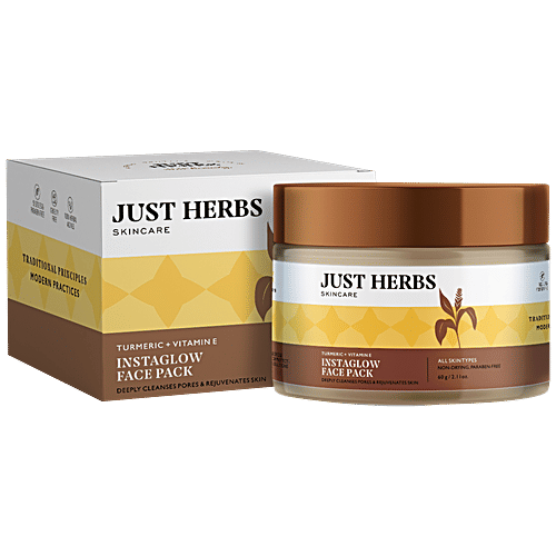 Just Herbs Body Luster Sandal-Turmeric Ubtan Pack - All Skin Types, Traditional Skin Polisher, 65 g  Traditional Skin Polisher
