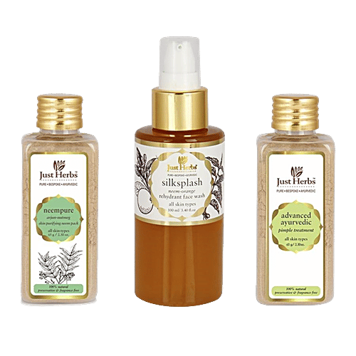 Buy Just Herbs Ayurvedic Pimple Treatment Kit Online at Best Price of