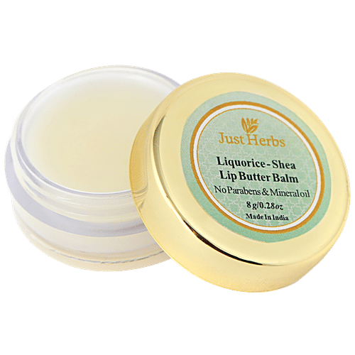 Buy Just Herbs Lip Butter Balm Liquorice & Shea Online at Best Price