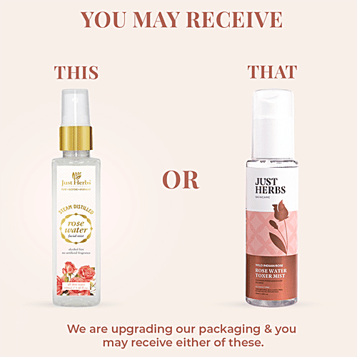 Buy Just Herbs Rose Water Toner For Pore Wild Indian Rose Online at