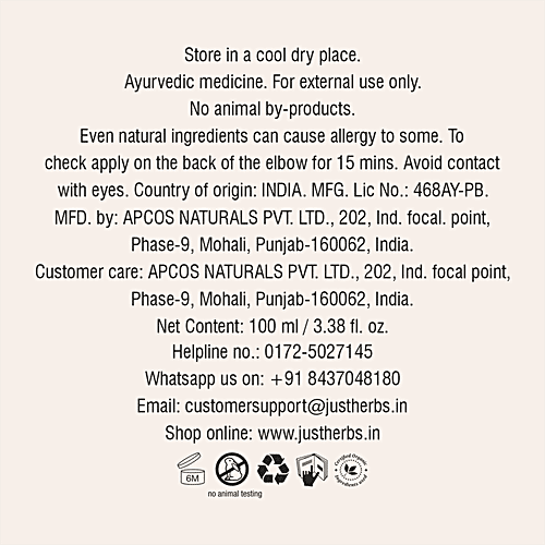 Buy Just Herbs Rose Water Toner For Pore Wild Indian Rose Online at