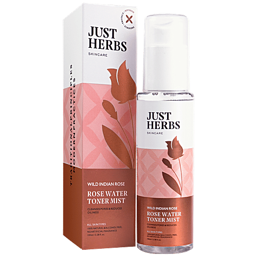 Buy Just Herbs Rose Water Toner For Pore Wild Indian Rose Online at