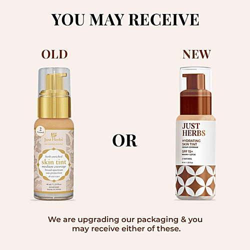 Buy Just Herbs Hydrating Skin Tint Medium Coverage SPF 15 +, With Brahmi & Lotus Online at