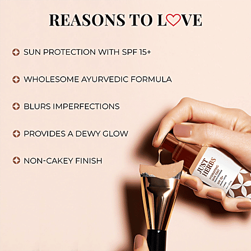 Buy Just Herbs Hydrating Skin Tint Medium Coverage SPF 15 +, With Brahmi & Lotus Online at