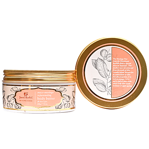 Just Herbs Rejuvenating Body Butter - With Mace Moringa, 200 g  