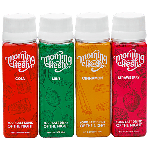 Morning Fresh Natural Hangover & Liver Detox Drink - Weekend Pack, 60 ml (Set of 4)