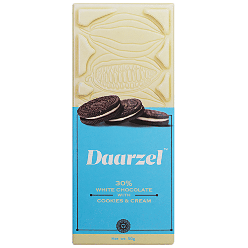 Daarzel 30% Cookies and Cream With White Chocolate, 50 g Box 