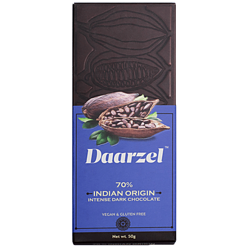 Daarzel 70% Intense Dark Chocolate - Indian Origin, 50 g Box 