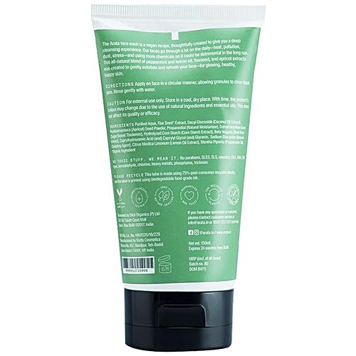 Arata Zero Chemicals Natural Refreshing Face Wash, 150 ml  