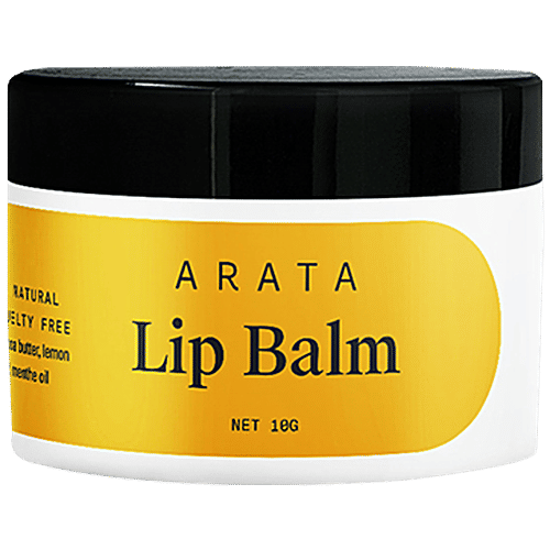 Arata Zero Chemicals Natural Lip Balm - For dry & Chapped Lips, 10 g  