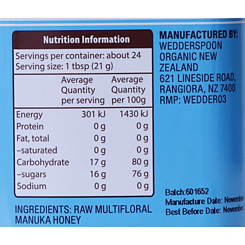 Buy Wedderspoon Raw Manuka Honey K Factor 12+ Online at Best Price of Rs 5100 bigbasket