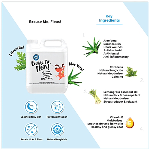 Buy Captain Zack Excuse Me, Fleas! AntiTick & Flea Dog Shampoo Online