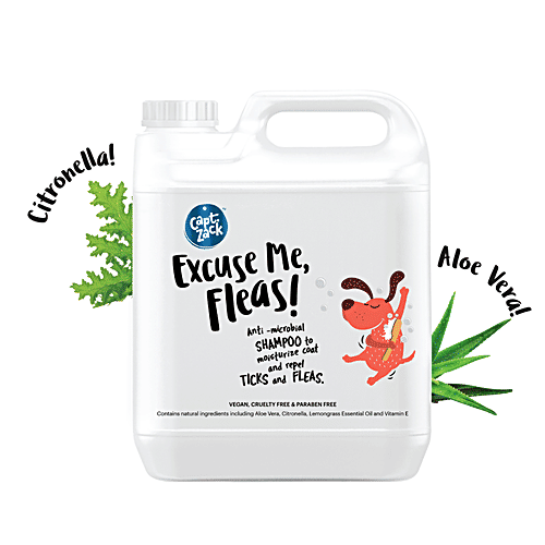 Captain Zack Excuse Me, Fleas! Anti-Tick & Flea Dog Shampoo, 4 L  