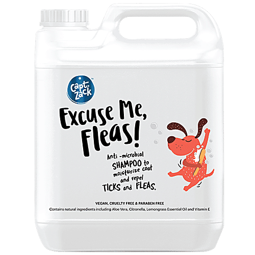 Captain Zack Excuse Me, Fleas! Anti-Tick & Flea Dog Shampoo, 4 L  
