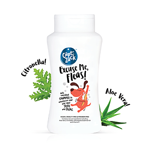 Captain Zack Excuse Me Fleas! Anti-Tick and Flea Dog Shampoo, 50 ml  