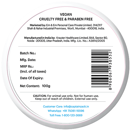 Captain Zack Paw'sitively Smooth Paw Butter For Dogs, 100 g  