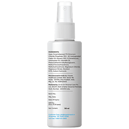 Captain Zack Tick'et to Fleadom Dry Shampoo For Dogs, 50 ml  