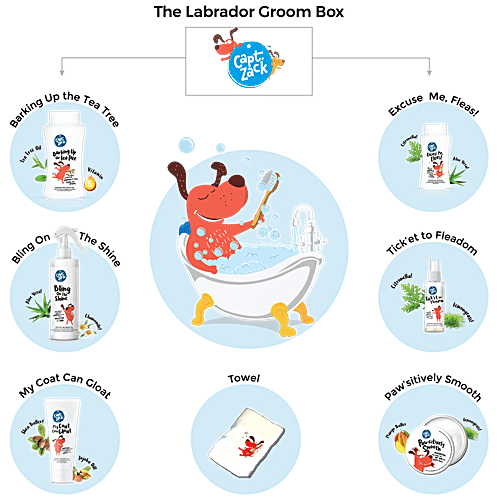 Captain Zack The Labrador Groom Box, 7 pcs  