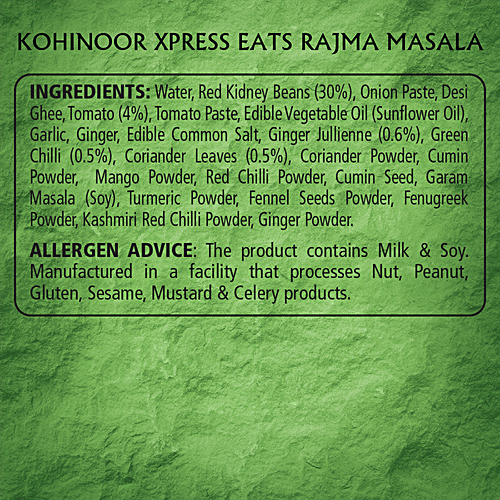 Kohinoor Xpress Eats, Ready-to-Eat Rajma Masala, 300 g Microwave Pack 