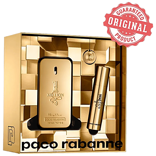 Paco Rabanne 1 Million Eau de Toilette & Travel Spray, 2 pcs (EDT 50ml + Travel Spray 10ml)