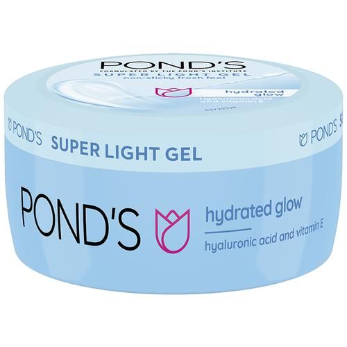Ponds Super Light Gel Moisturiser - With Hyaluronic Acid & Vitamin E, For Glowing Skin, 50 ml  