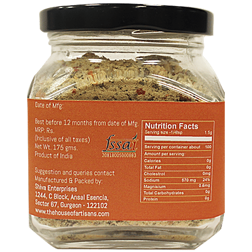 Thoa Smoked Onion Garlic Chilli Pepper Salt, 175 g Glass jar 