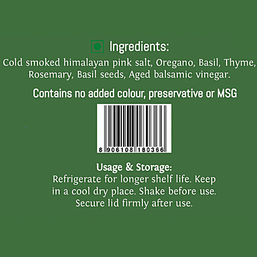 Thoa Smoked Italian Herbs & Aged Balsamic Himalayan Pink Salt, 175 g Glass Jar 