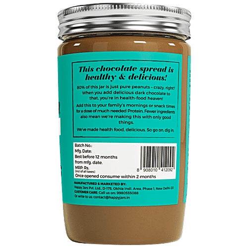 Buy Happy Jars Peanut Butter Dark Chocolate, 80 Peanut Online at