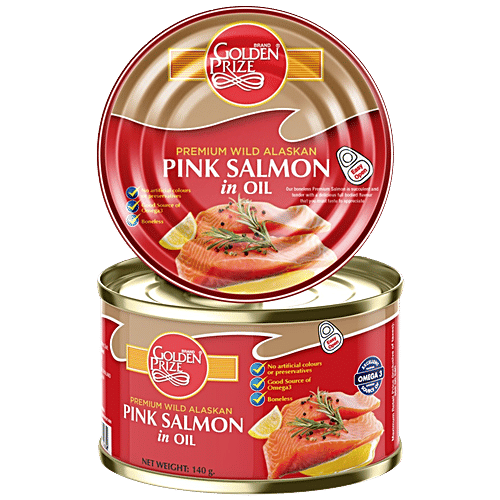 Golden Prize Pink Salmon In Oil, 140 g Can 