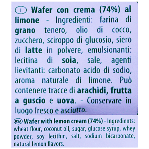 Gastone Lago Mini Party Wafers Lemon cream, 125 g Pouch Zero Trans Fat