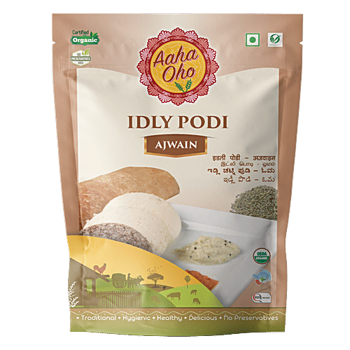 Aaha Oho Organic Idly Podi - Ajwain, 100 g Pouch 