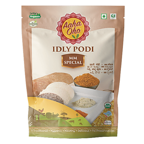 Aaha Oho Organic Idly Podi - MM Special, 100 g Pouch 