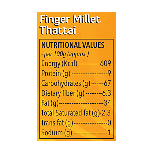 Aaha Oho Snacks - Finger Millet Thattai, 250 g Pet Jar 