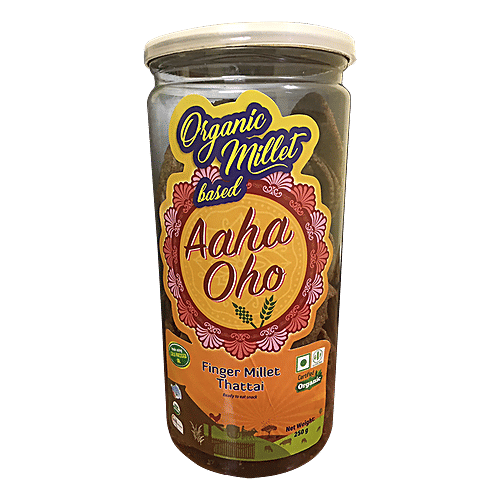 Aaha Oho Snacks - Finger Millet Thattai, 250 g Pet Jar 