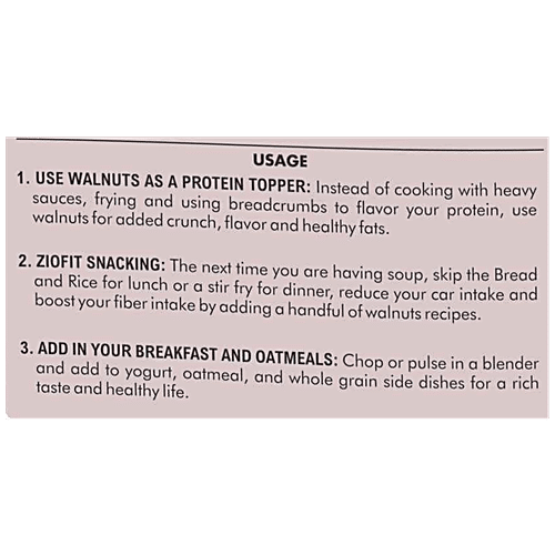Ziofit Dry Fruits - Extra Light Walnuts Kernels, 200 g  