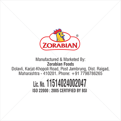 Zorabian Chicken & Cheese Jalapeno Sausages, 250 g  Zero Trans Fat