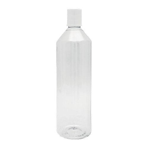 BB Home Octa Plastic Pet Water Bottle - White, Narrow Mouth, 1 L  