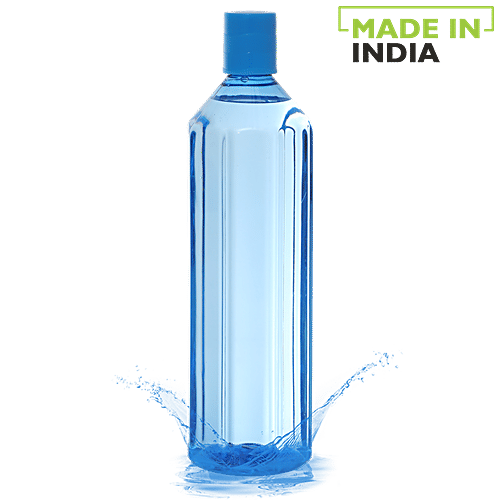 BB Home Octa Plastic Pet Water Bottle - Light Blue, Narrow Mouth, 1 L  