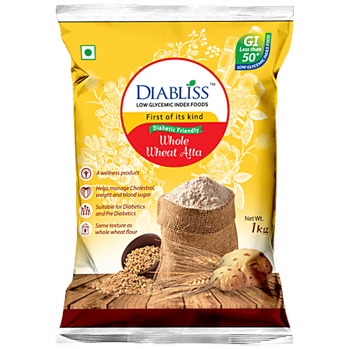 Buy DIABLISS Diabetic Friendly Whole Wheat Atta Low GI, For Wellness