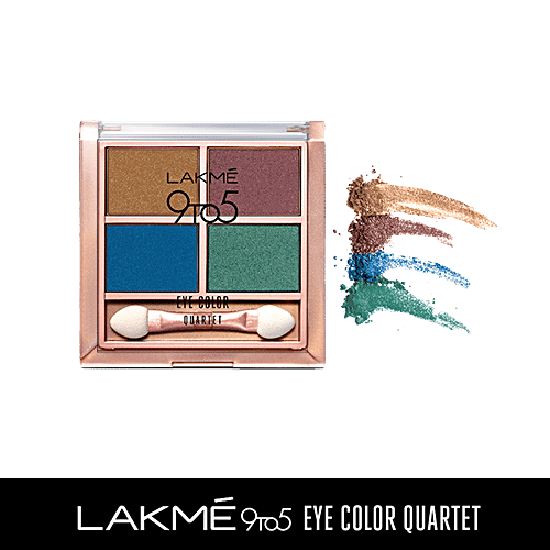 Lakme 9 To 5 Eye Colour Quartet Eye Shadow - Royal Peacock, 7 g  