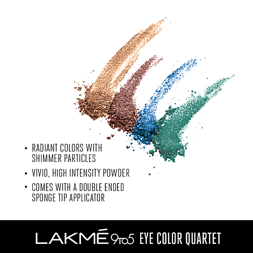 Lakme 9 To 5 Eye Colour Quartet Eye Shadow - Royal Peacock, 7 g  