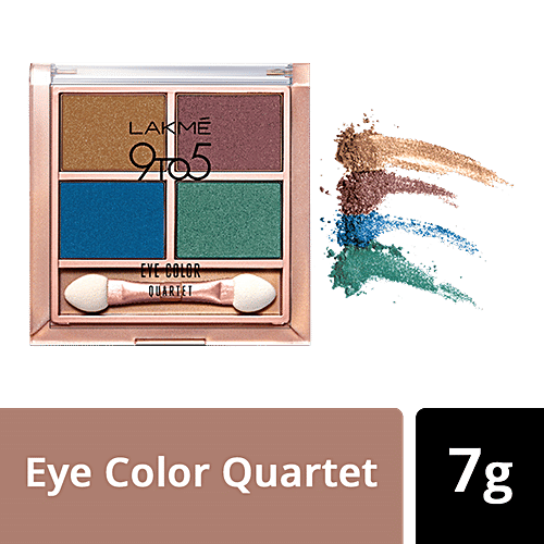 Lakme 9 To 5 Eye Colour Quartet Eye Shadow - Royal Peacock, 7 g  