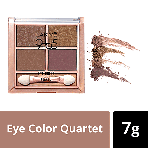Lakme 9 To 5 Eye Colour Quartet Eye Shadow - Mystic Nudes, 7 g  