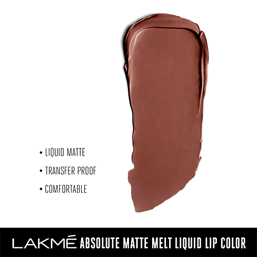 Lakme Absolute Matte Melt Liquid Lip Colour, 6 ml Natural Nude 