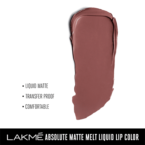 Lakme Absolute Matte Melt Liquid Lip Colour, 6 ml Nude Hit 