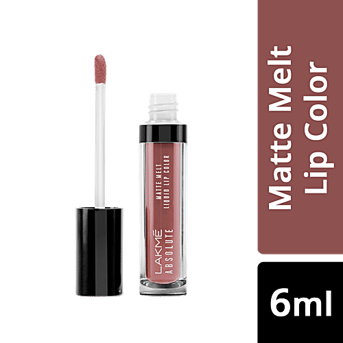 Lakme Absolute Matte Melt Liquid Lip Colour, 6 ml Nude Hit 