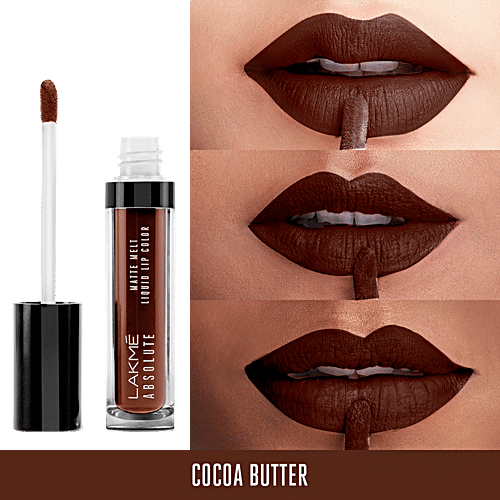 Lakme Absolute Matte Melt Liquid Lip Colour, 6 ml Cocoa Butter 