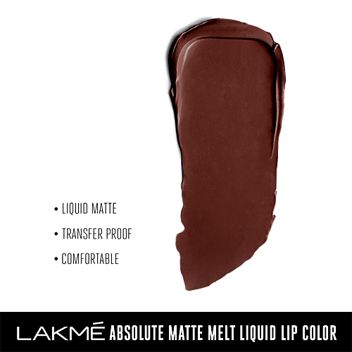 Lakme Absolute Matte Melt Liquid Lip Colour, 6 ml Cocoa Butter 